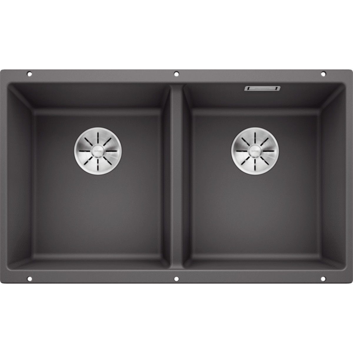 Blanco 523575 Subline 350/350-U 雙盆昇盤 (炭石灰色 Rock Grey)