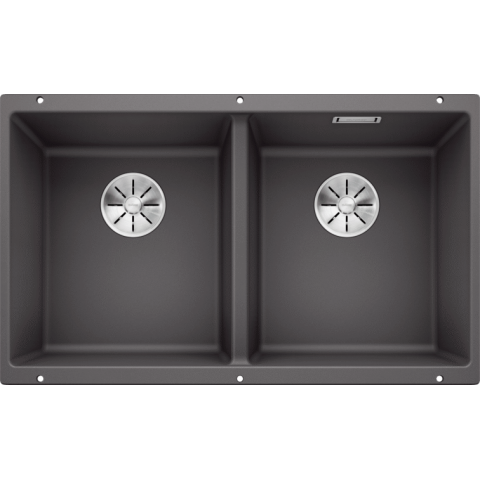 Blanco 523575 Subline 350/350-U 雙盆昇盤 (炭石灰色 Rock Grey)