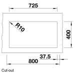 Blanco 523575 Subline 350/350-U 雙盆昇盤 (炭石灰色 Rock Grey)