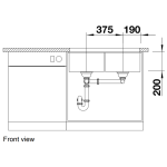 Blanco 523575 Subline 350/350-U 雙盆昇盤 (炭石灰色 Rock Grey)