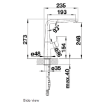 Blanco 521277 Avona-S 昇盤水龍頭 (銀色 Chrome)