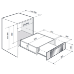 De Dietrich DWD7400B 60厘米 嵌入式暖碗碟櫃