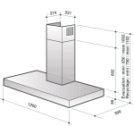 De Dietrich DHB7232X 120厘米 802m³/h 煙囪式抽油煙機