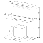 Smeg KDD60VXE-2 60厘米 590m³/h 升降式抽油煙機