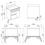 Smeg TR93IBL 90厘米 全座式焗爐 (黑色)