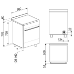 Smeg CX68CM8 60厘米 全座式焗爐 (四頭電陶爐   79公升電焗爐)