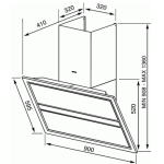 Smeg KCV9SE2 90厘米 815m³/h傾斜煙囪式抽油煙機
