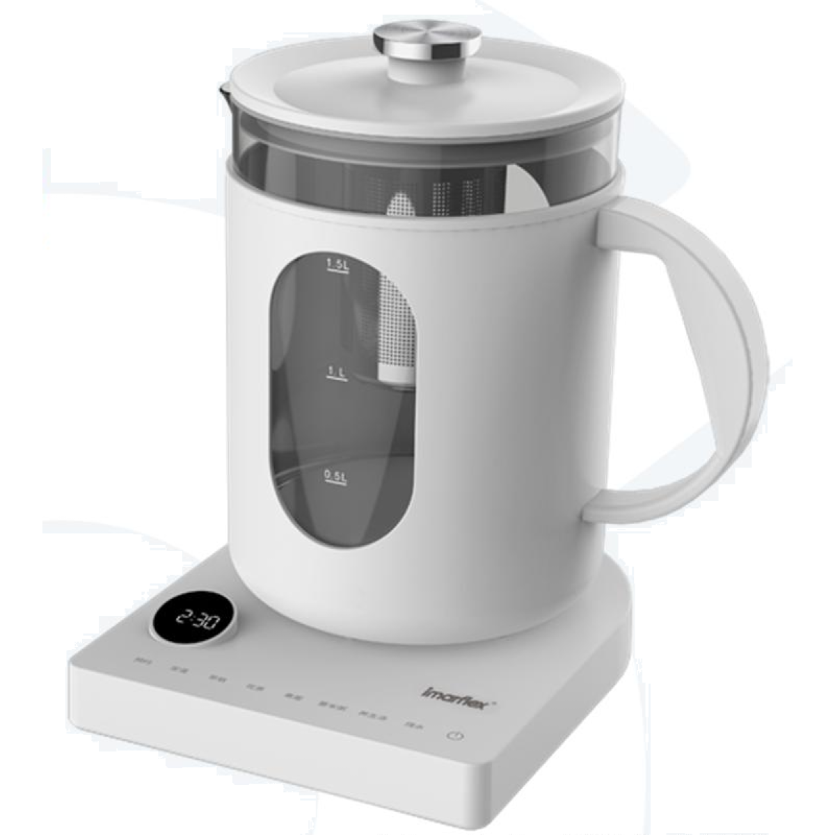 Imarflex 伊瑪 IOK-15Y 1.5公升 「白泉 ‧ 透」玻璃養生壺