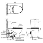 TOTO C769E/S769DRE 分體旋轉式沖水座廁連油壓廁板 (不包含風琴喉)