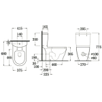 Walrus WR-120693 相連式自由咀座廁 + 緩降廁板 (不包含風琴喉)