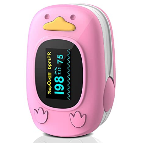 HealthTree JKS50A-PK 兒童血氧儀 (粉紅色)