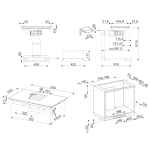 Smeg HOBD682R1 80厘米 Dolce Stil Novo 嵌入式雙頭電磁爐