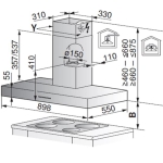 V-Zug DWPQ9LG 90厘米 DWPQ 1085m³/h 煙囪式抽油煙機 (長煙囪)