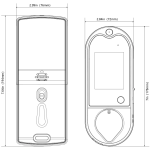 Lockly PGD798-SG Vision PIN Genie™ 專利防偷窺按鍵 + 智能門鈴 + 3D指紋 + 藍牙 + 鎖匙 電子門鎖 (緞面鎳色)