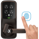 Lockly PGD628F-VB Secure Plus PIN Genie™ 專利防偷窺按鍵+3D指紋+藍牙+鎖匙 智能斜舌電子門鎖 (威尼斯古銅色)