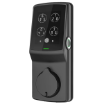Lockly PGD728F-MB Secure Plus PIN Genie™ 專利防偷窺按鍵+3D指紋+藍牙+鎖匙 智能平頭電子門鎖 (啞黑色)