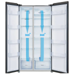 Kaneda 金田 KF-663SBSVS 612公升 對門式雪櫃 (星爵銀色)