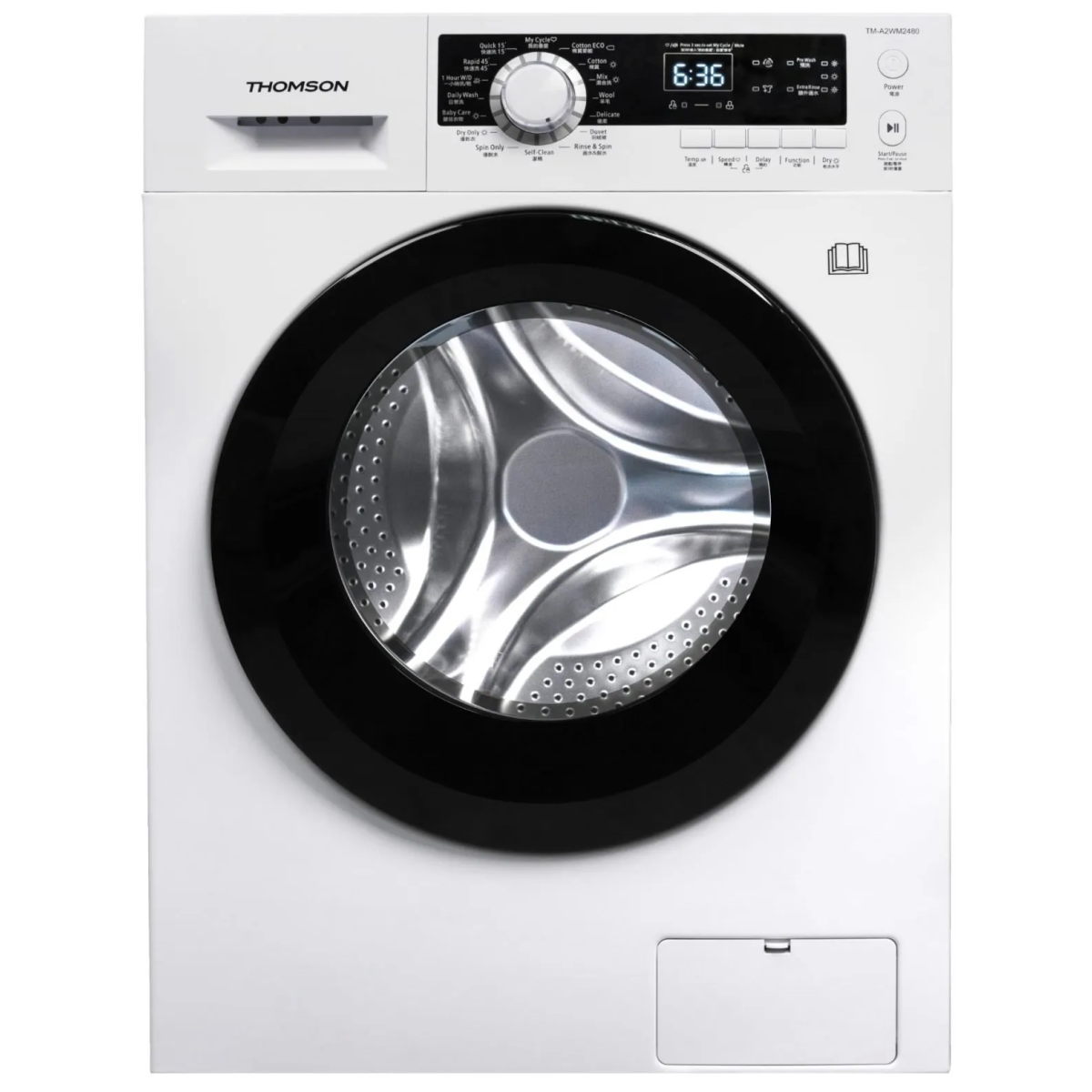 Thomson TM-A2WM2480 8.0/6.0公斤 1400轉 二合一BLDC變頻超薄洗衣乾衣機