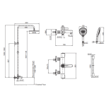 Kohler K23126BL July 三路出水雨淋花灑