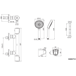 Kohler K-33083T-9-CP Accliv 恆溫淋浴龍頭 (*手持花灑 Awaken 72415T) (拋光鍍鉻)