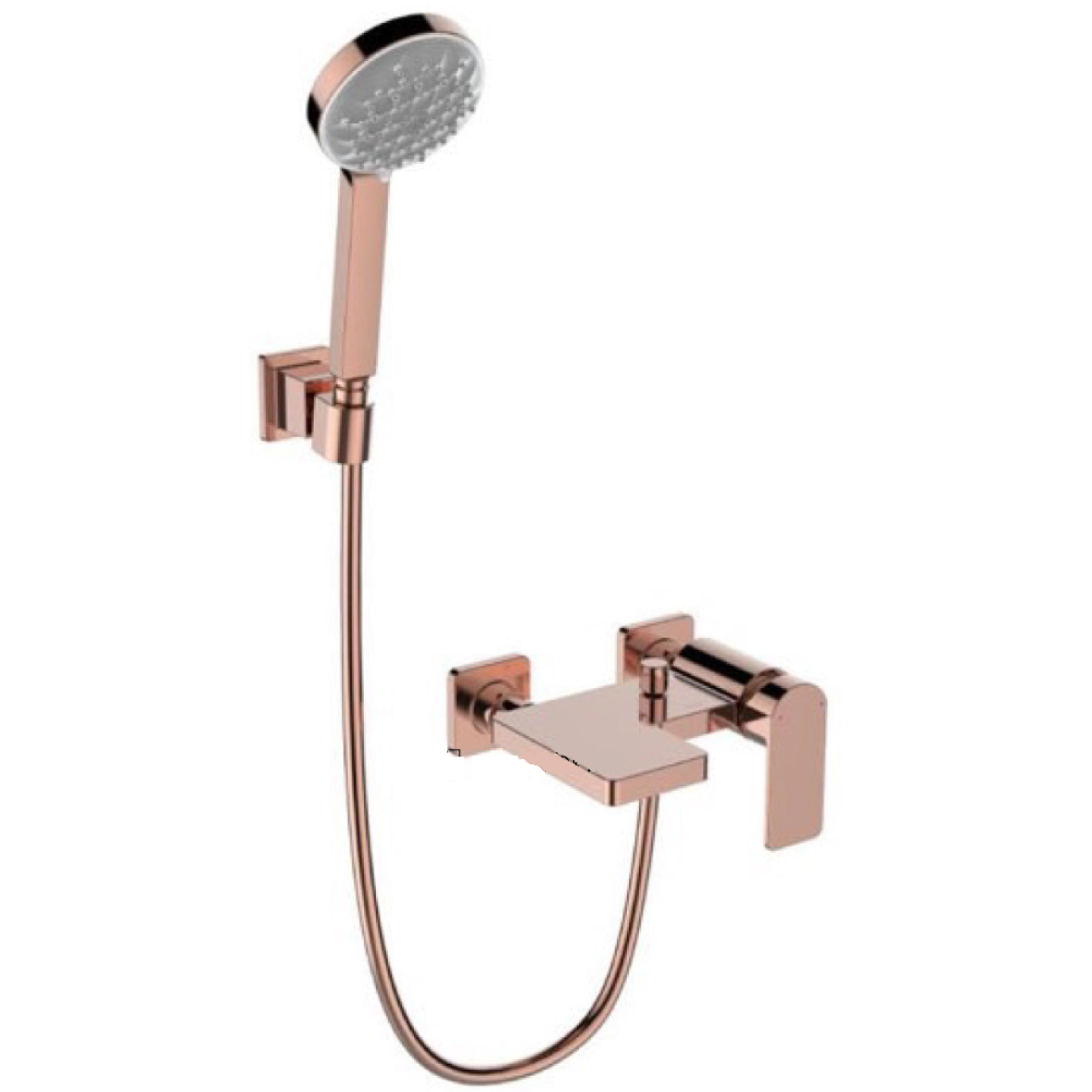 Kohler K-23494T-4-RGD Parallel™ 掛牆式浴缸與淋浴龍頭 (玫瑰金)