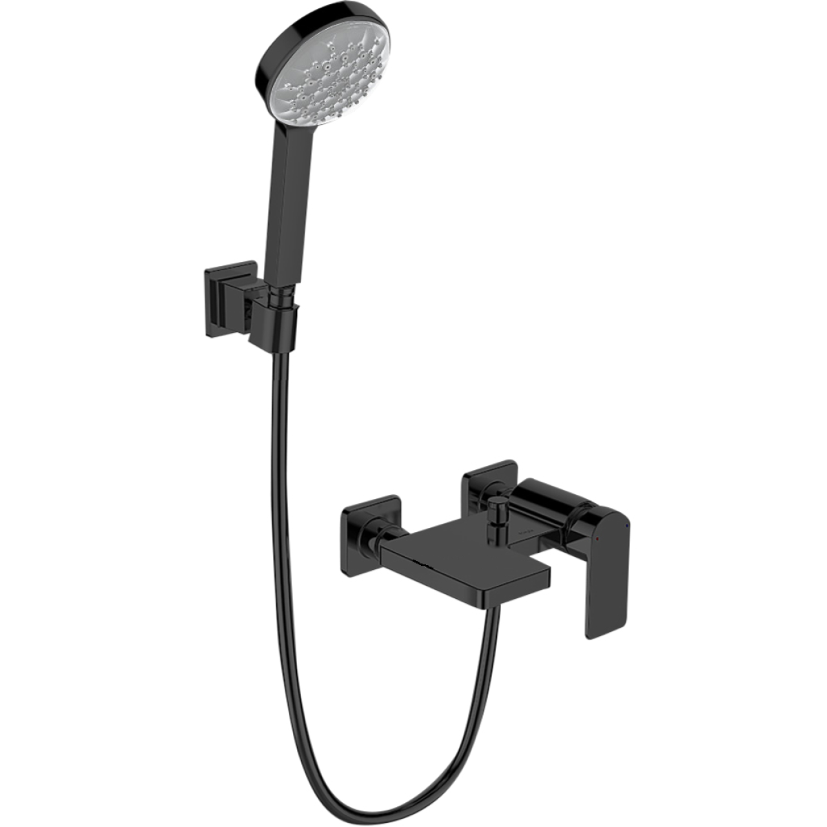 Kohler K-23494T-4-BL Parallel™ 掛牆式浴缸與淋浴龍頭 (黑色)
