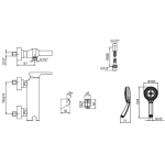 Kohler K-72669T-4-CP Singulier™ 掛牆式淋浴龍頭 (拋光鍍鉻) (包括多功能手持花灑及插座)