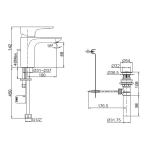 Kohler K-72275T-4-BL Aleo 單把手面盆龍頭 (霧黑色)