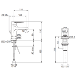 Kohler K-26040T-4-BL Beam 單把手面盆龍頭 (霧面黑色)
