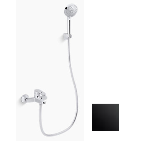 Kohler K-28194T-4-BL Beam 掛牆式浴缸與淋浴龍頭 (霧面黑色)