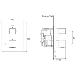 Kohler K-99729T-9-CP Modulo 入牆式恆溫兩路面板 (拋光鍍鉻)