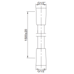 Kohler K-11628T-BL 1.5米 Kohler™ 防纏繞花灑軟管 (霧黑色)