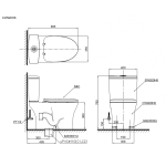 TOTO 9206631 分體式自由咀座廁連電子廁板套裝 (不包含風琴喉)