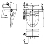 TOTO 9206631 分體式自由咀座廁連電子廁板套裝 (不包含風琴喉)