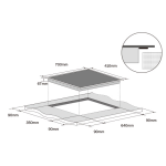 German Pool 德國寶 GIC-252DB 70厘米 5200W 嵌入式雙爐頭電磁爐