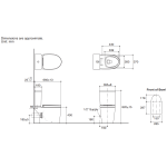 Kohler K-24069H-BV-NSG Parliament™ Grande 分體式自由咀座廁 (啡色) (不包含風琴喉)