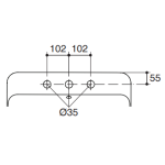 Kohler K-11479X-VC8-0 Forefront 長方形半崁式面盆 (8"龍頭孔)