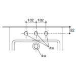 Kohler K-72907K-8-0 Ladena® 半崁式面盆 (8"龍頭孔)