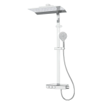 Kohler K-23752T-9-CP Urbanity+ 恆溫三路出水淋浴柱 - 單功能頭頂花灑 (拋光鍍鉻)