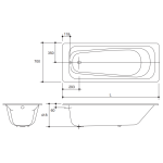 Kohler K-17502H-0 MELANIE 1.5米 嵌入式鑄鐵浴缸 (不帶扶手)