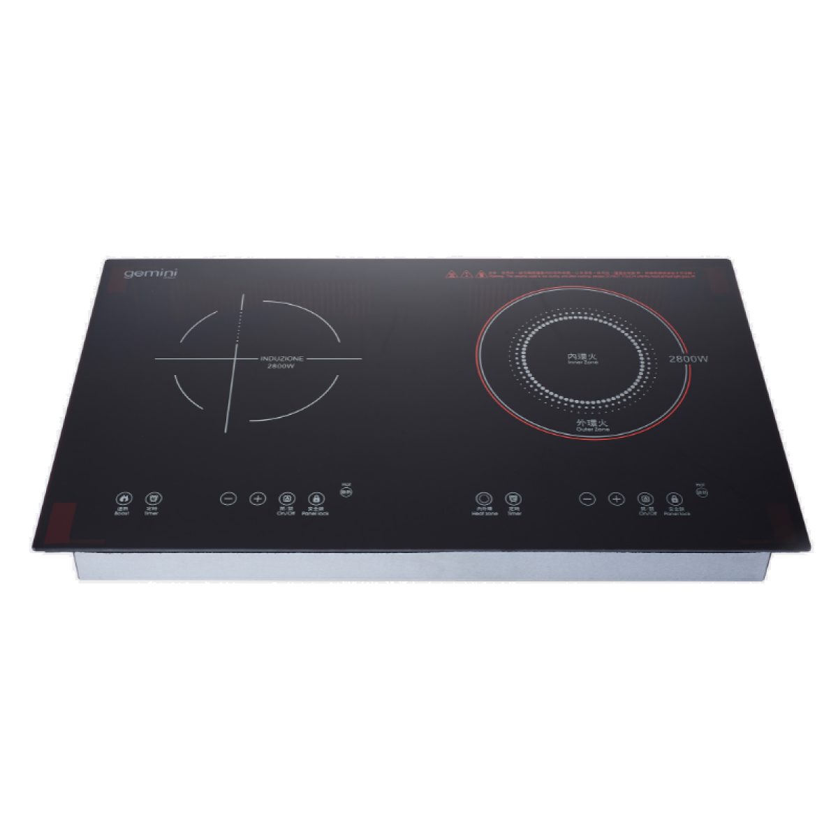 Gemini GVI2800 73厘米 嵌入式/座檯式 2合1雙頭電磁及電陶煮食爐