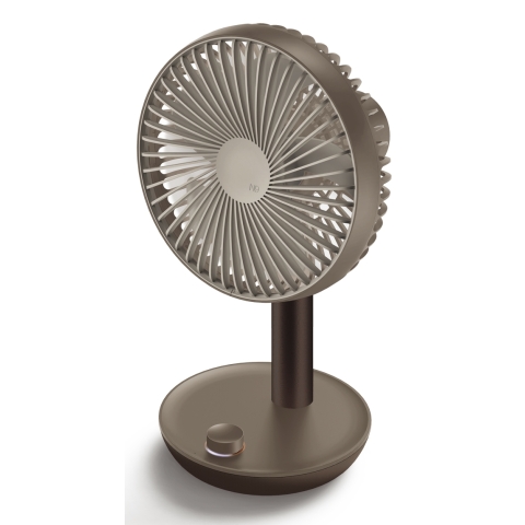 Lumena Stand3X-AB 6吋 搖頭無線座檯風扇 (灰棕色)