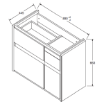 Kohler K-20020T-H14 Maxispace 35吋 浴室儲物櫃 (柏靈頓橡木)