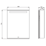 Kohler K-96106T-R-NA Maxispace 609毫米 鏡櫃 (右開門)
