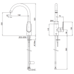 Kohler K-74053K-4-BL Taut™ 單槍廚房龍頭 (霧面黑色)