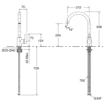 Kohler K-25980K-4-CP Atom 旋轉立式廚房龍頭 (拋光鍍鉻色)