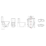 Bellini AB4018 自由咀分體座廁 (不包含風琴喉)