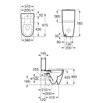 Roca 341681+342687+801E12 ONA Rimless 自由咀分體座廁配SUPRALIT®油壓板套裝 (不包含風琴喉)