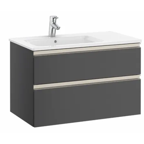 Roca 3279AF+857400153 The Gap 右翼一體式面盆+雙抽屜面盆櫃套裝 (炭灰色)