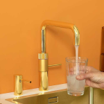 Quooker 3FSGLD Fusion Square 一體式水龍頭 + PRO3 滾水水箱 (閃亮鍍金)